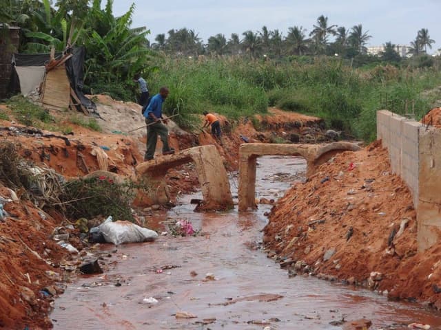 Missionary service project work site in Mozambique