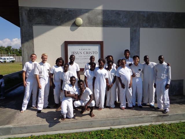 Missionary service group photo in Mozambique