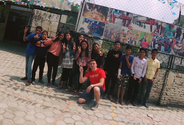 Village Book Builders project group photo in Nepal